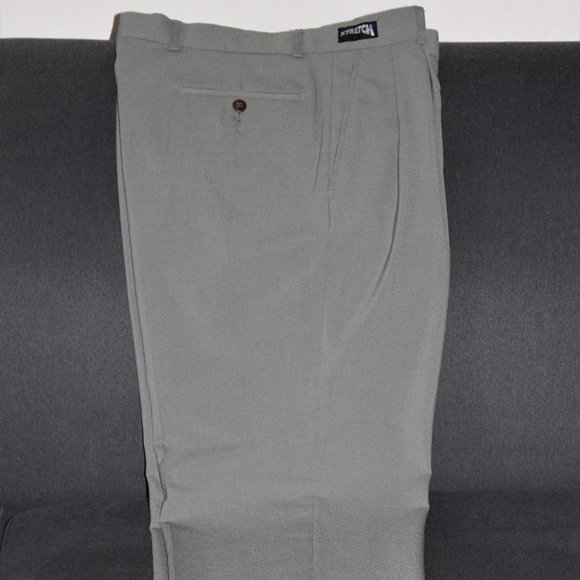 New Boulevard Club Dress Pants Olive Green with Elasticized Waist - Picture 4 of 7